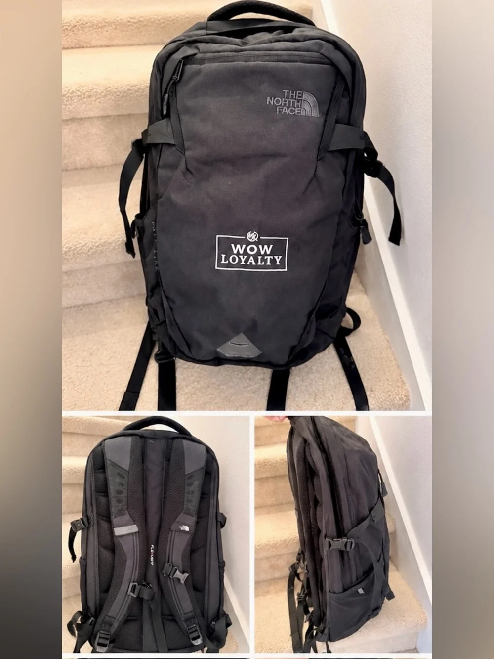 The North Face Black Men's Backpack travel laptop 20x11x7”